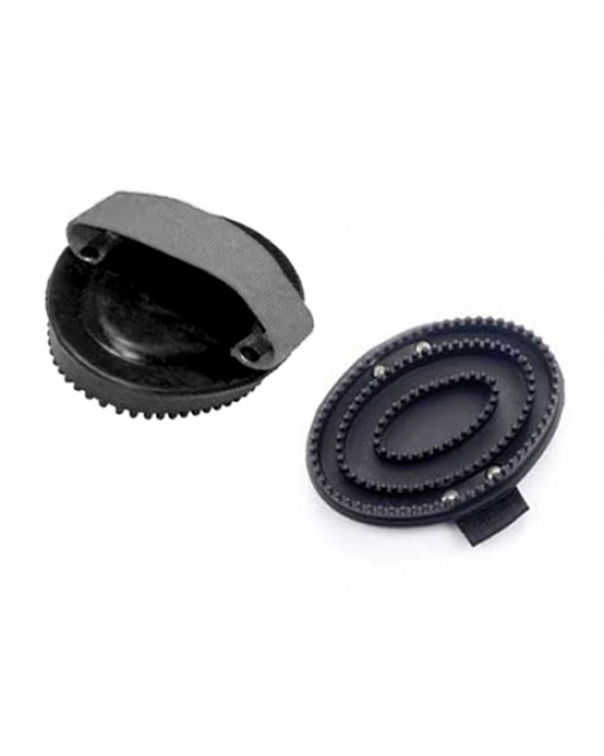 Curry Comb With Leather Grip